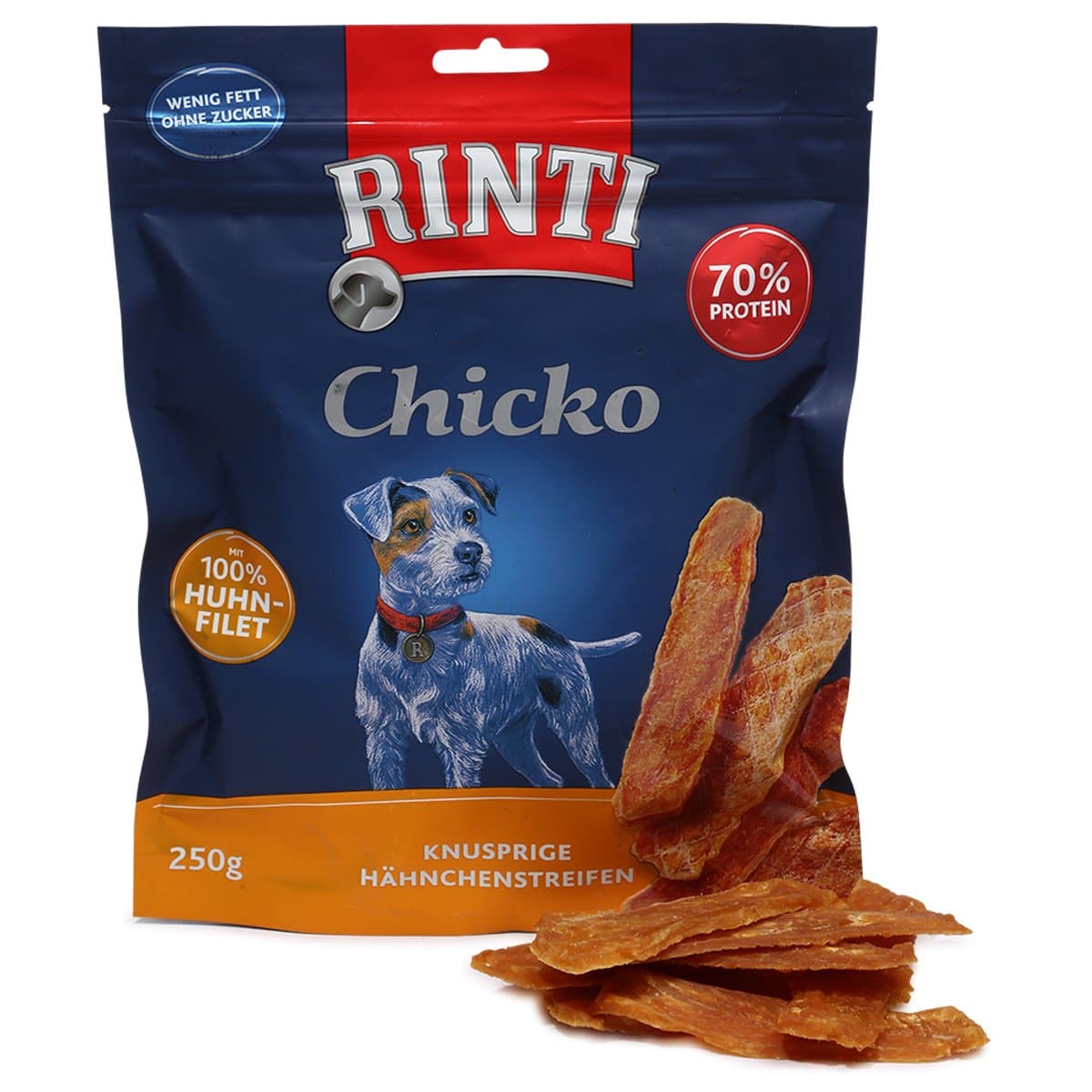 Rinti Hundesnack Extra Chicko 100% Huhnfilet 250g