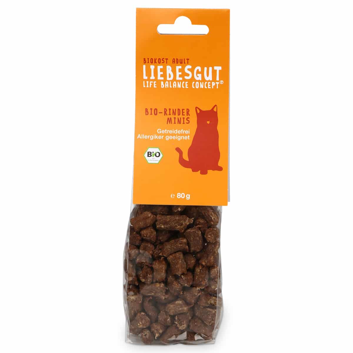 Liebesgut Biokost Katzen Snacks Rinder Minis 3x80g