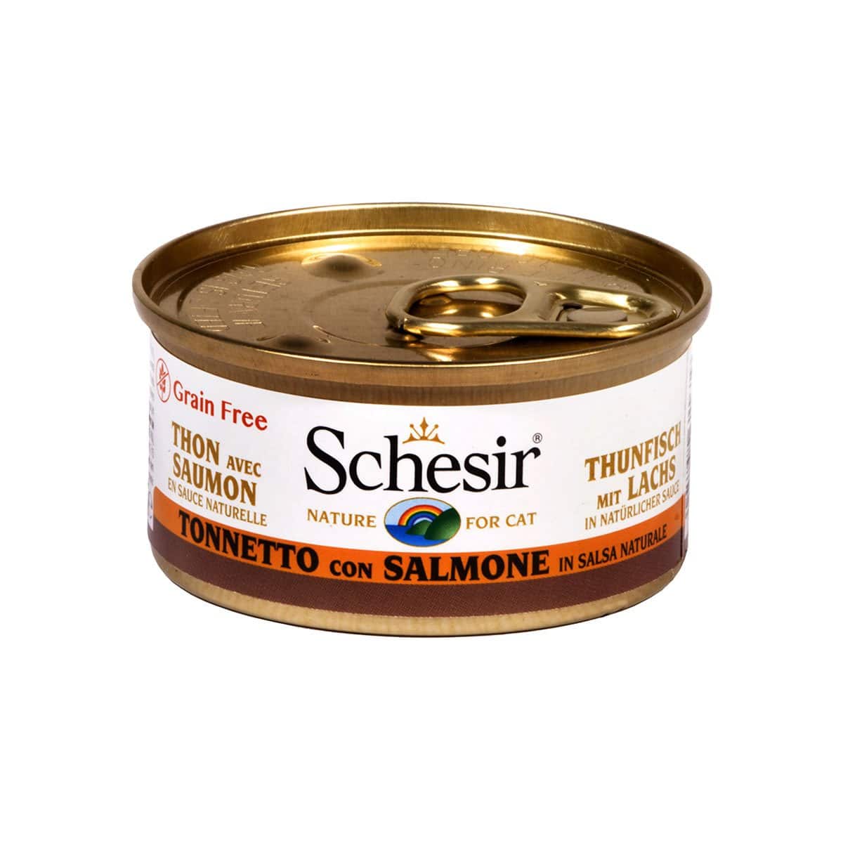 Schesir Cat Natural Sauce Thunfisch-Lachs 24x70g