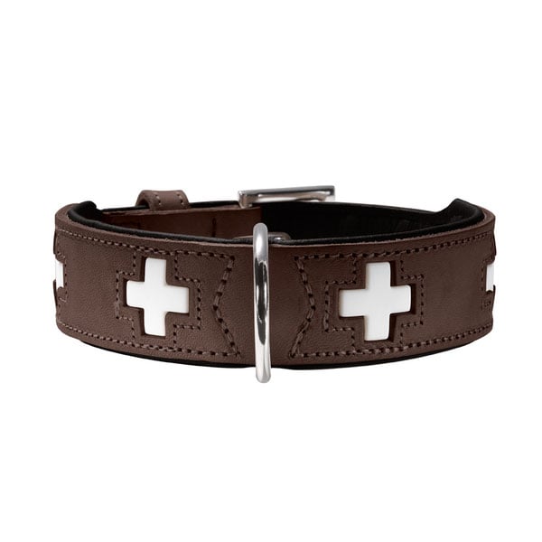 Hunter Halsband Swiss nickel Braun/Schwarz Größe 65 (51-58cm)