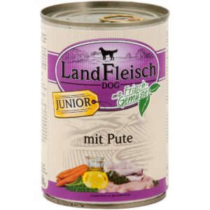 Landfleisch Dog Hundefutter Junior Pute 12x400g