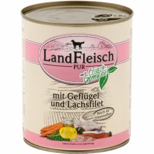 Landfleisch Dog Pur Geflügel & Lachsfilet 12x800g