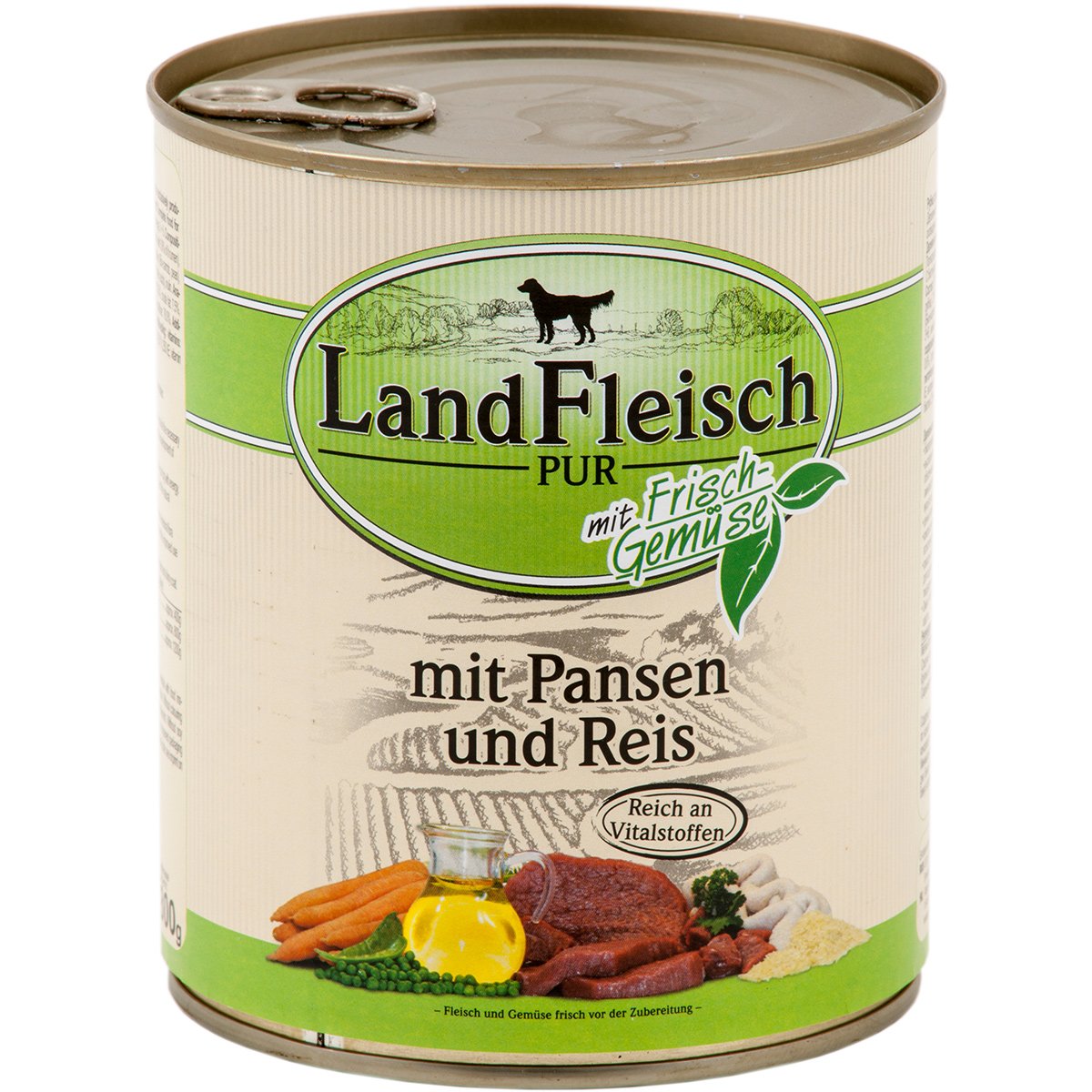 Landfleisch Hunde-Nassfutter Dog Pur Pansen & Reis 12x800g