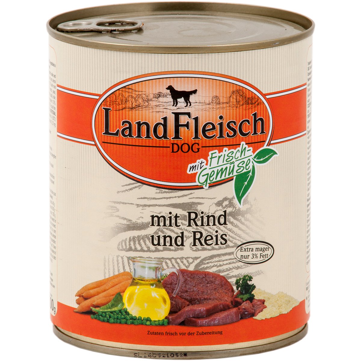 Landfleisch Nassfutter Dog Pur Rind und Reis 12x800g