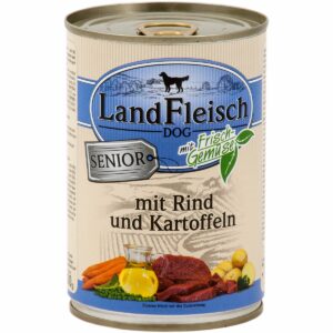 Landfleisch HundefutterDog Senior Rind und Kartoffeln 12x400g