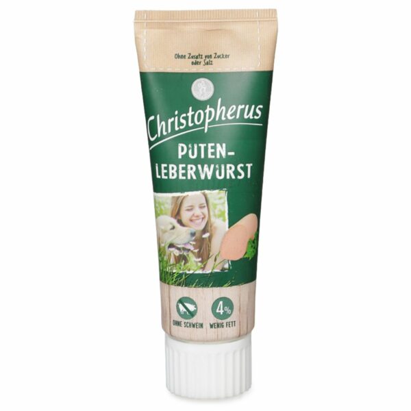 Christopherus Hundesnack Putenleberwurst 3x75g