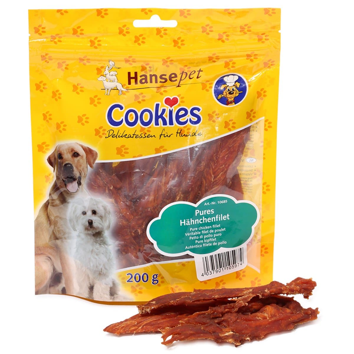 Hansepet Hundesnack Cookies Delikatess-Hähnchenfilet 6x200g