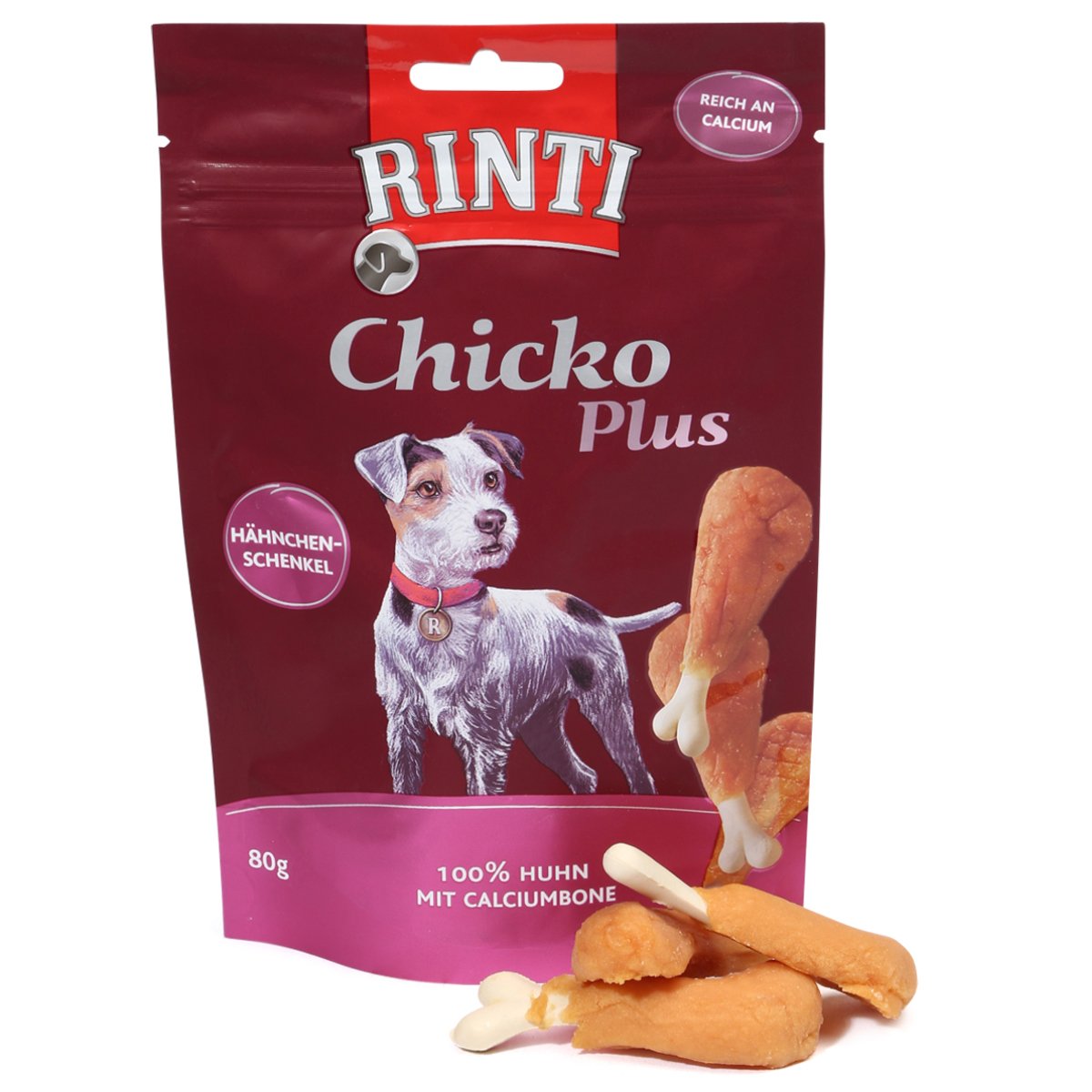 RINTI Extra Chicko Plus Hähnchenschenkel mit Calcium 6x80g