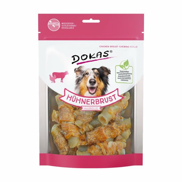 Dokas Hundesnack Hühnerbrust Kaurolle 2x250g