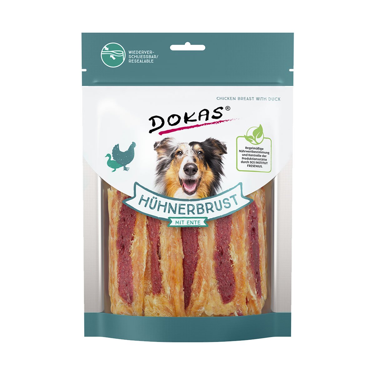 Dokas Hundesnack Hühnerbrust mit Ente 2x220g