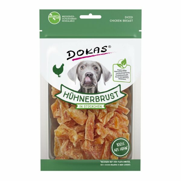 Dokas Hundesnack Hühnerbrust in Stückchen 70g