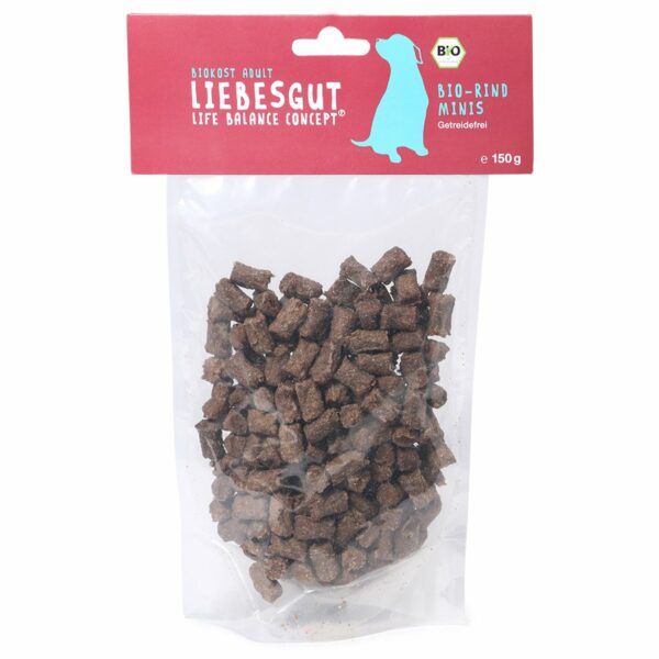 Liebesgut Bio Hund Rinder Minis 150g 2x150g