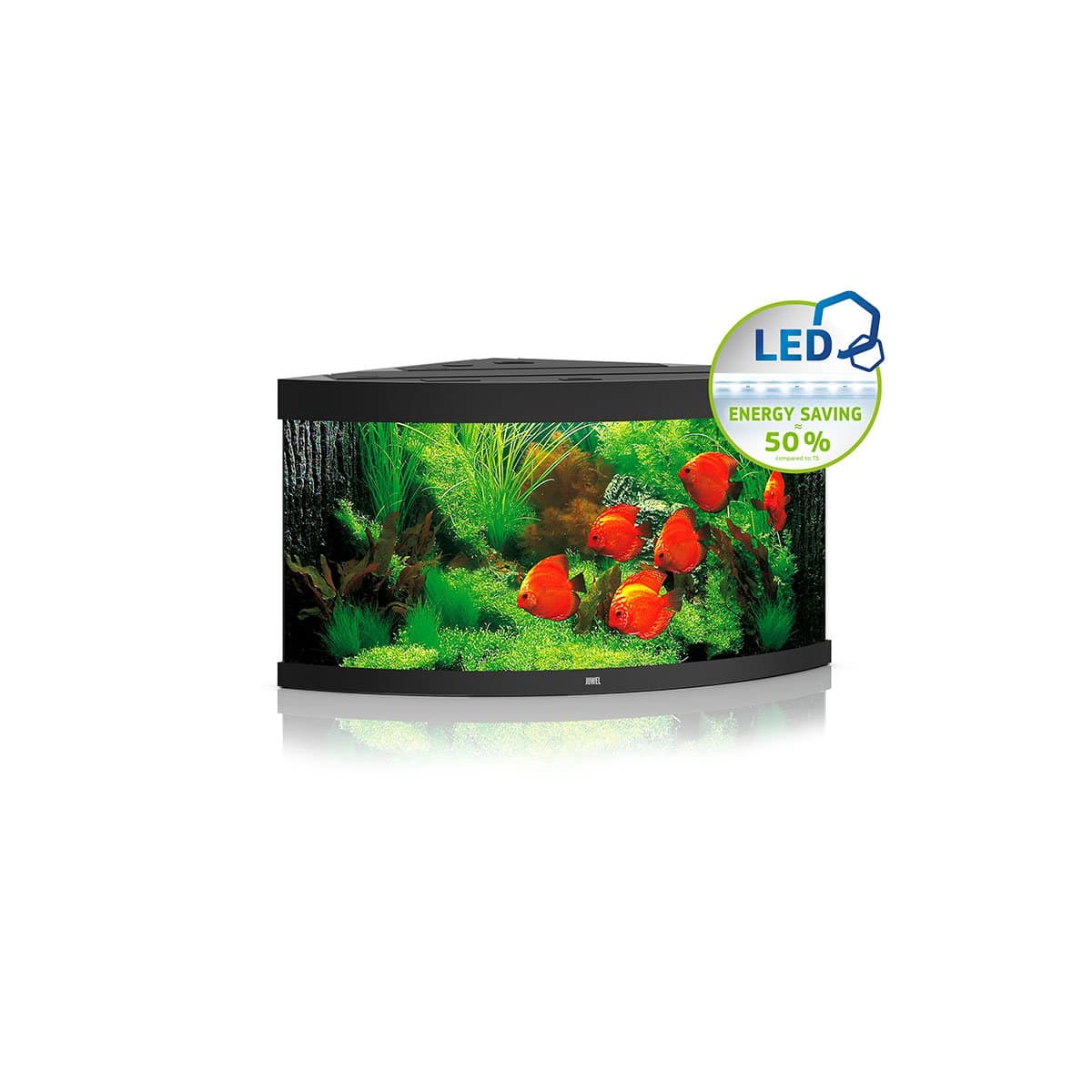Juwel Komplett Eck-Aquarium Trigon 350 LED ohne Unterschrank schwarz
