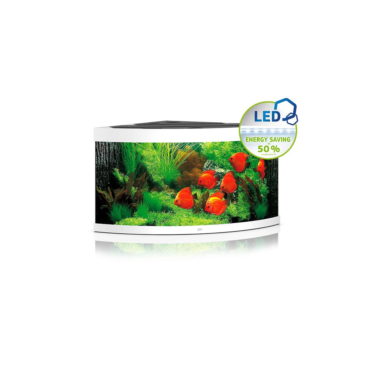 Juwel Komplett Eck-Aquarium Trigon 350 LED ohne Unterschrank weiß