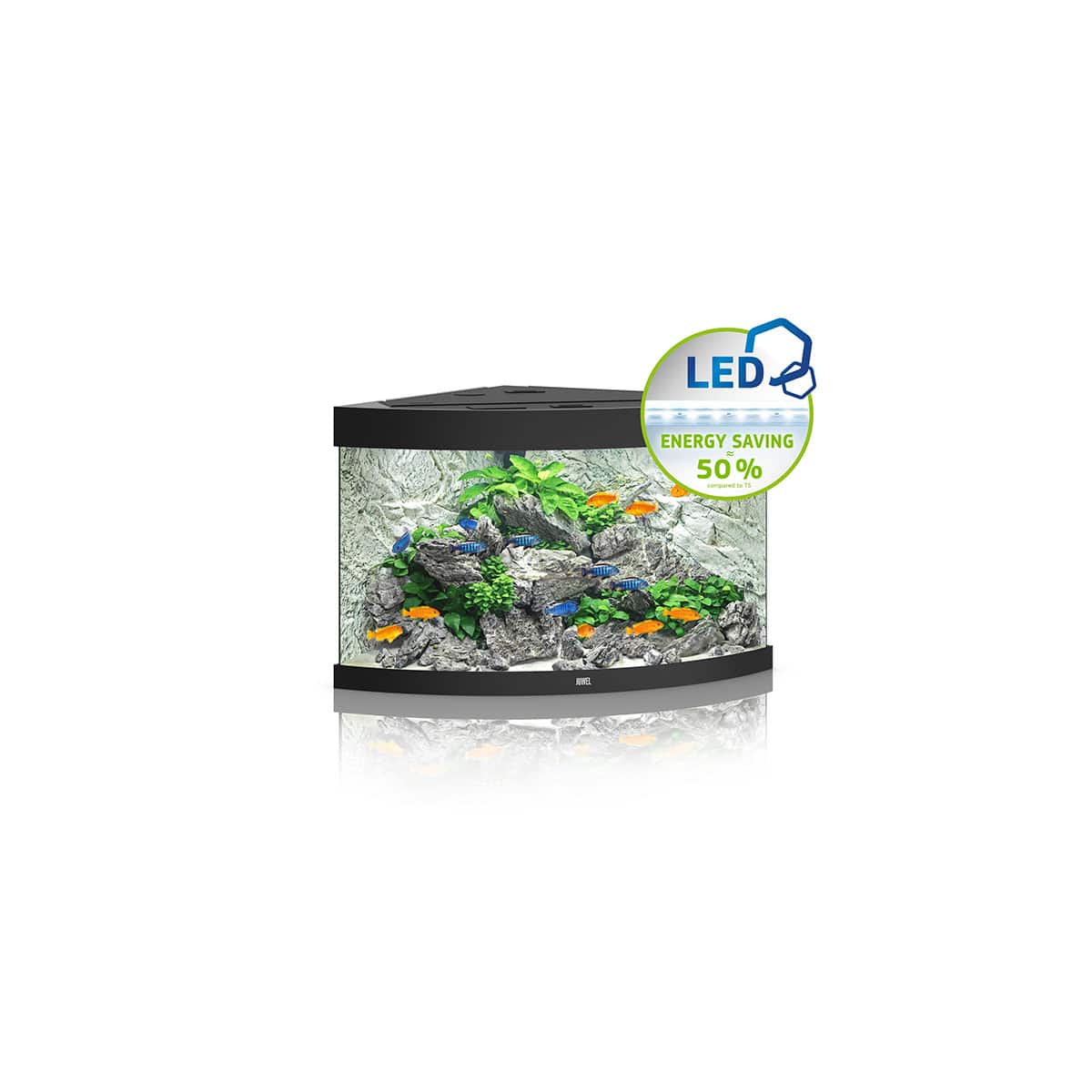 Juwel Komplett Eck-Aquarium Trigon 190 LED ohne Unterschrank schwarz