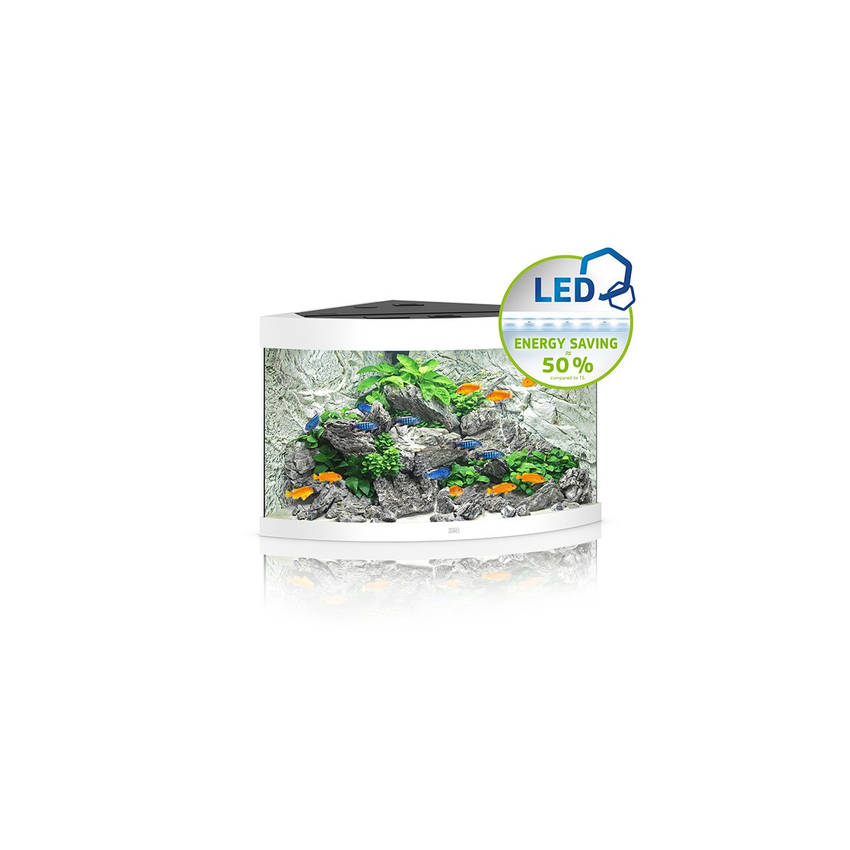 Juwel Komplett Eck-Aquarium Trigon 190 LED ohne Unterschrank weiß