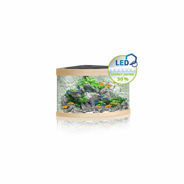 Juwel Komplett Eck-Aquarium Trigon 190 LED ohne Unterschrank helles holz