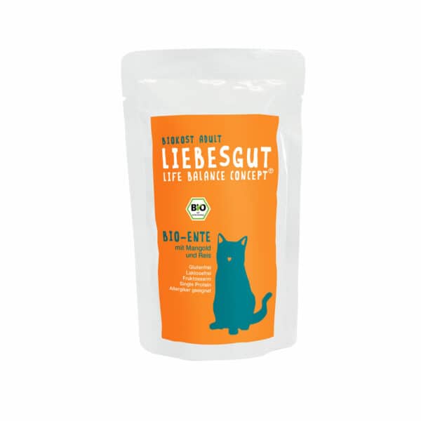 Liebesgut Biokost Adult Katze mit Ente