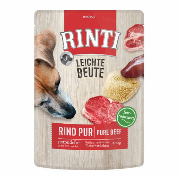 Rinti Leichte Beute Rind pur Geflügelherzen 10x400g