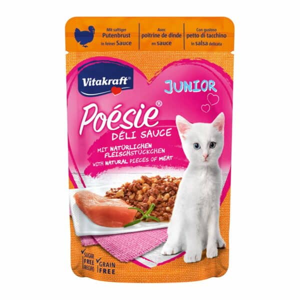 Vitakraft Poésie DéliSauce & Pute Junior 23x85g