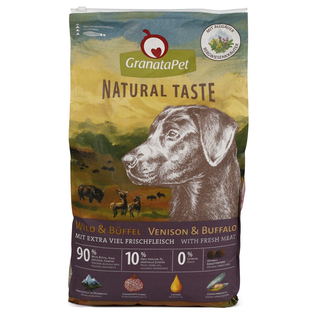 GranataPet Natural Taste Wild & Büffel 2x12kg