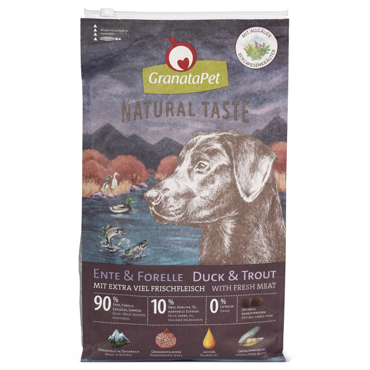 GranataPet Natural Taste Ente & Forelle 2x12kg
