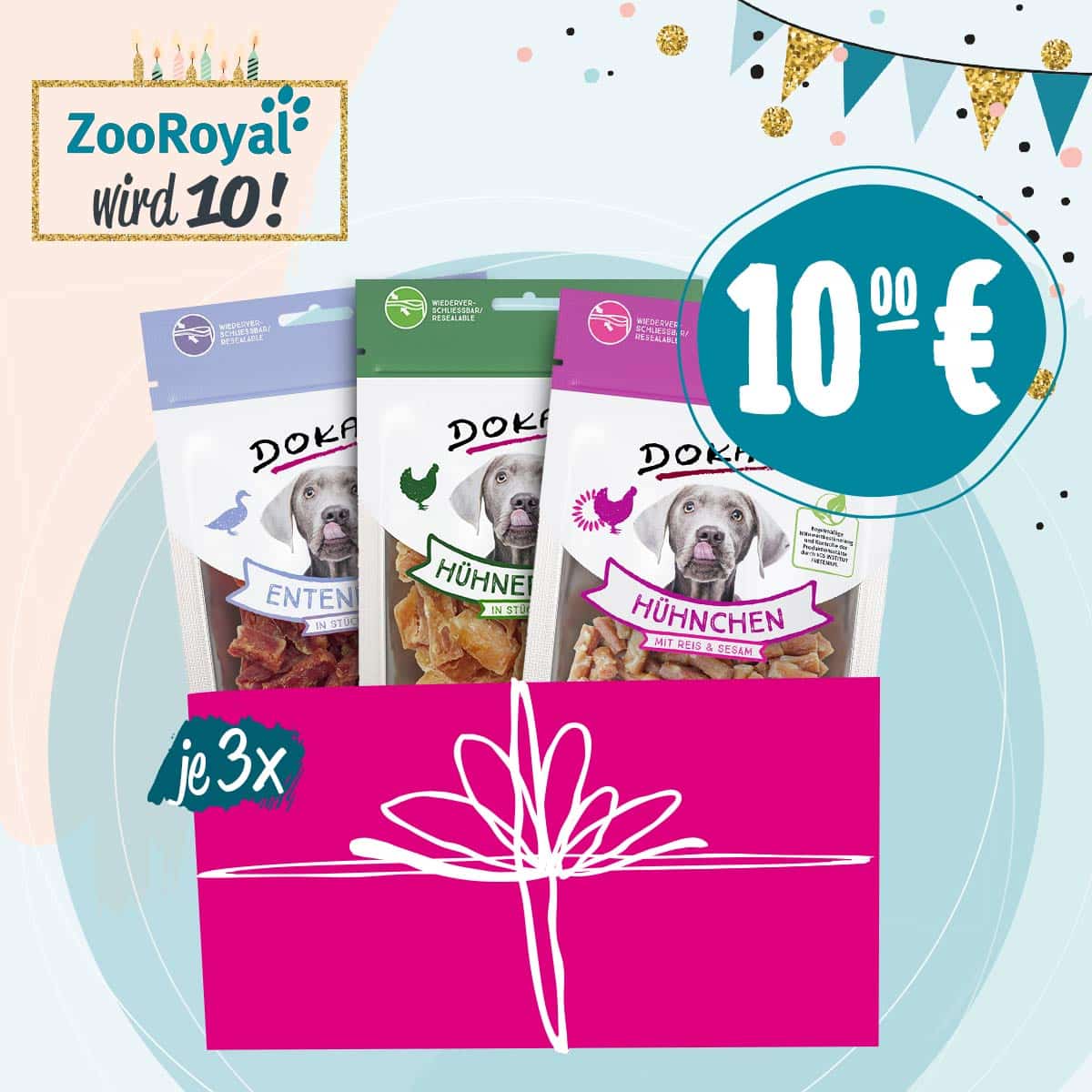 Dokas Hundesnack Mixpaket Training 9x70g