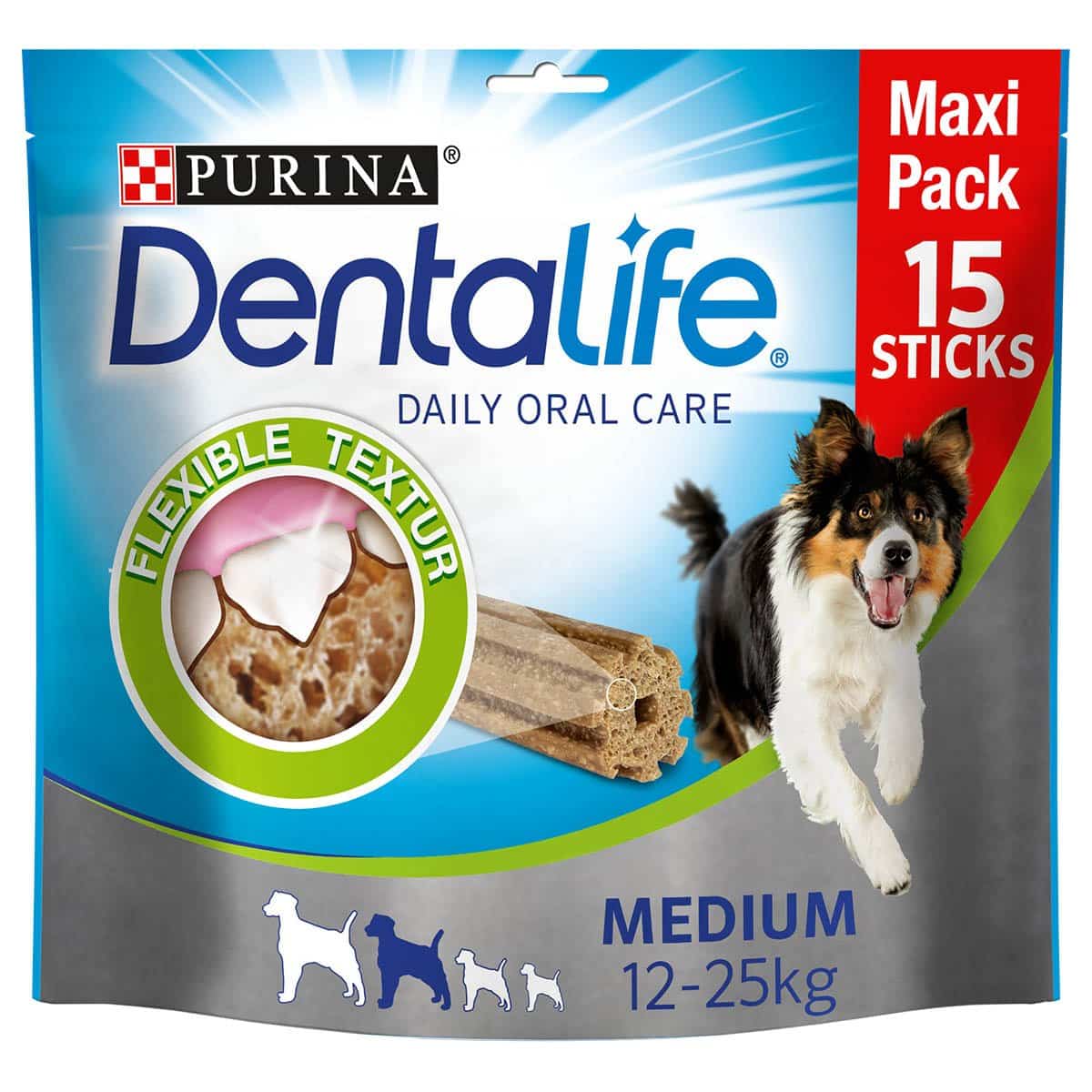 Purina DentaLife Tägliche Zahnpflege-Snacks für mittelgroße Hunde Maxipack 5x345g