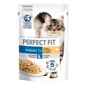 Perfect Fit Katzenfutter Indoor mit Huhn & Erbsen 12x85g