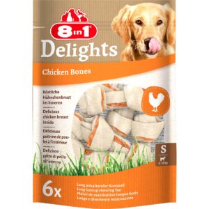 8in1 Delights Kauknochen Huhn im Beutel S 6 Stück