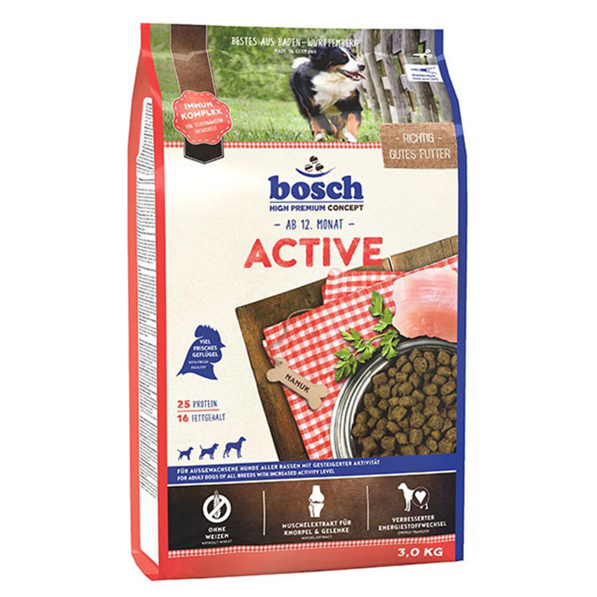 Bosch Hundefutter Active 3kg