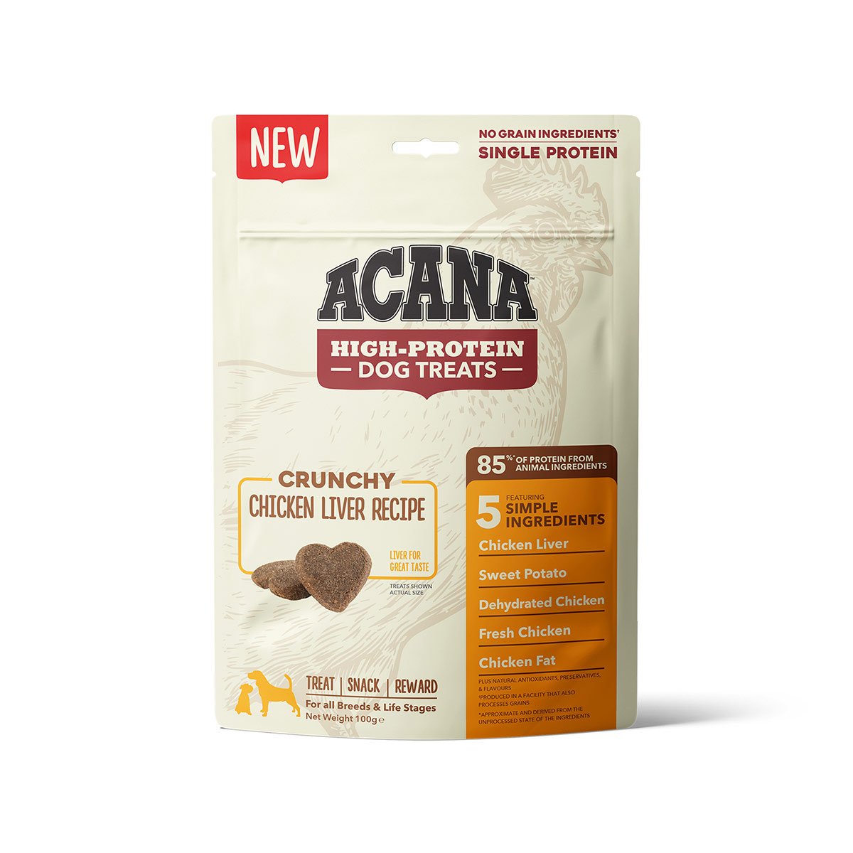 ACANA Dog Crunchy Treats Chicken Liver 100g