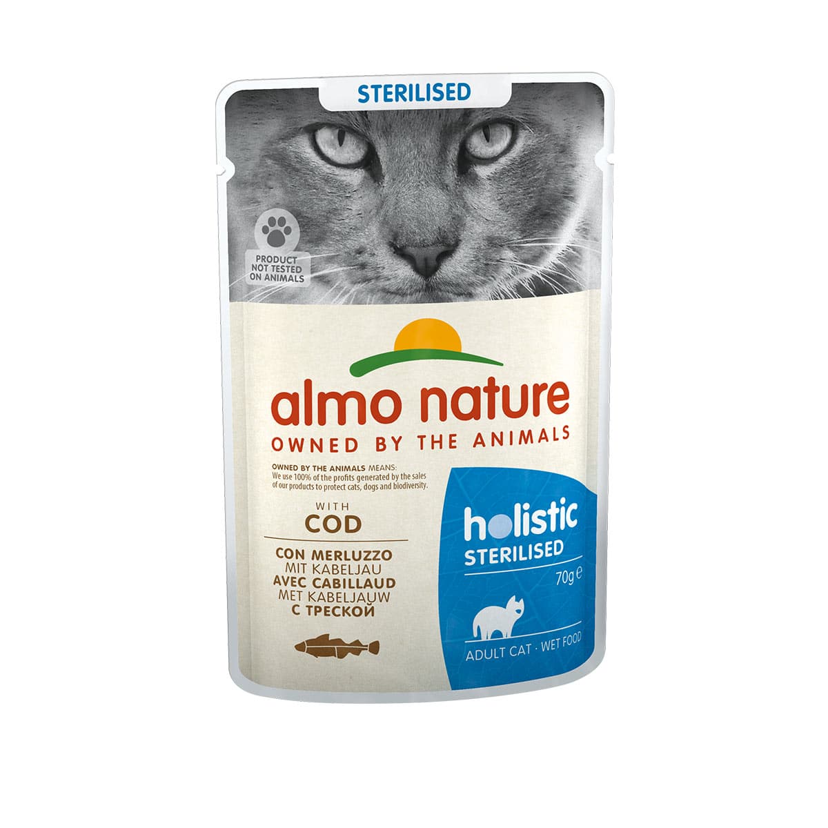 Almo Nature Holistic Sterilised mit Kabeljau 30x70g