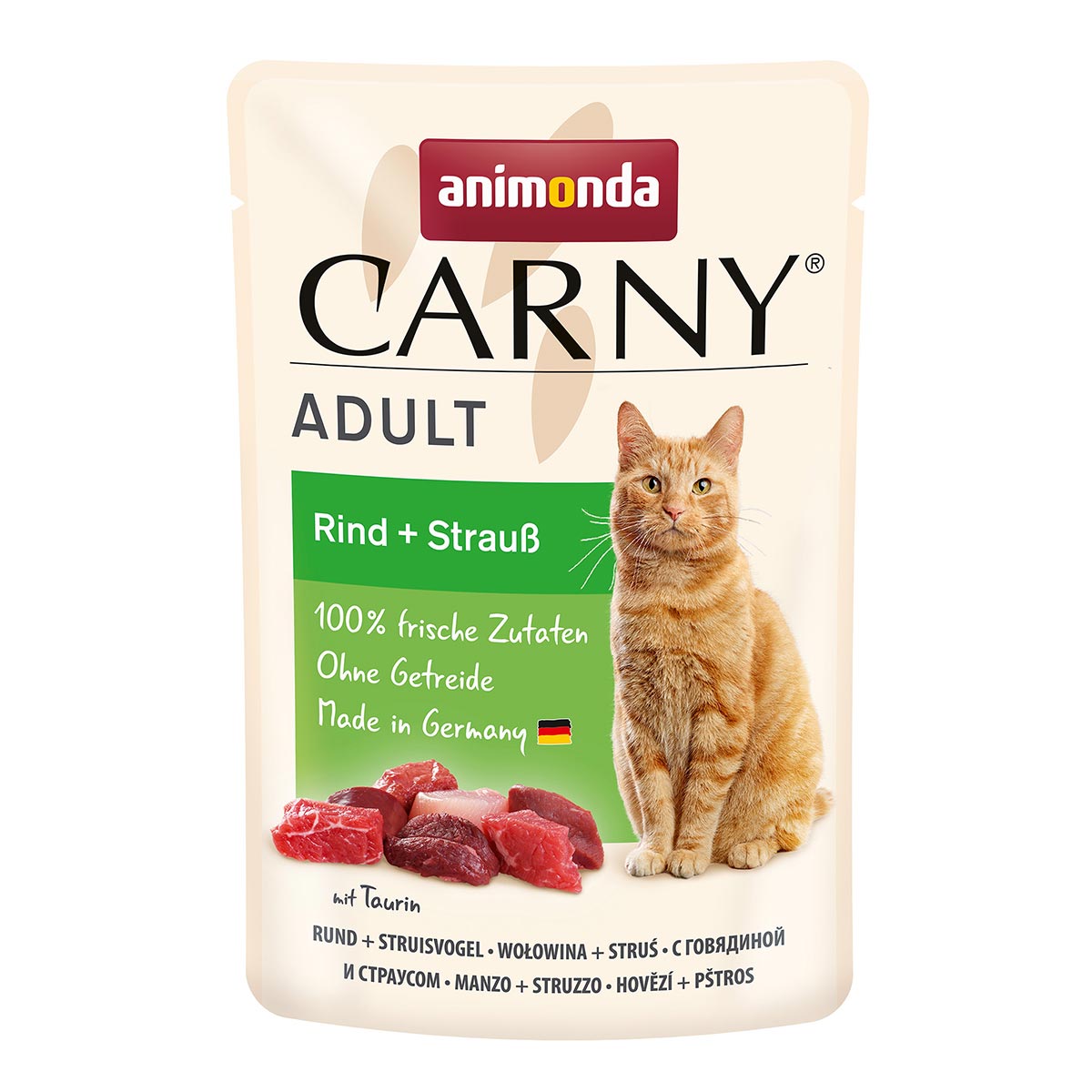 animonda Carny Adult Rind + Strauß 24x85g