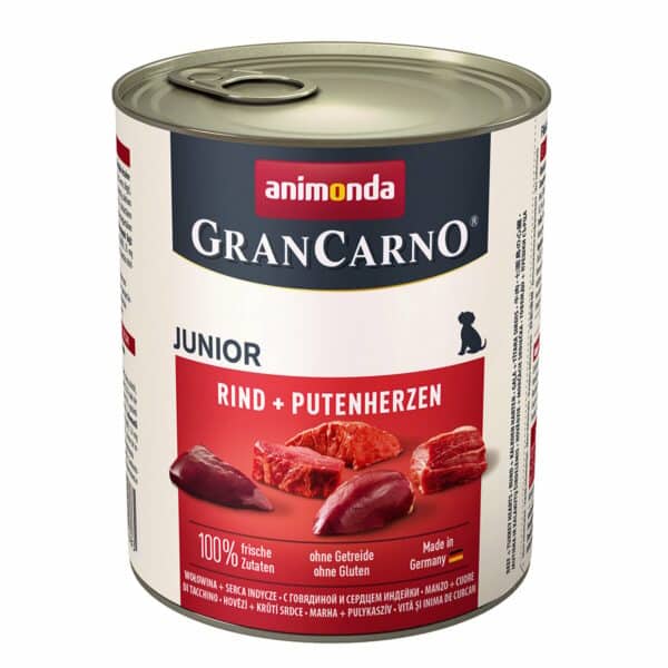 animonda GranCarno Junior Rind und Putenherz 24x800g