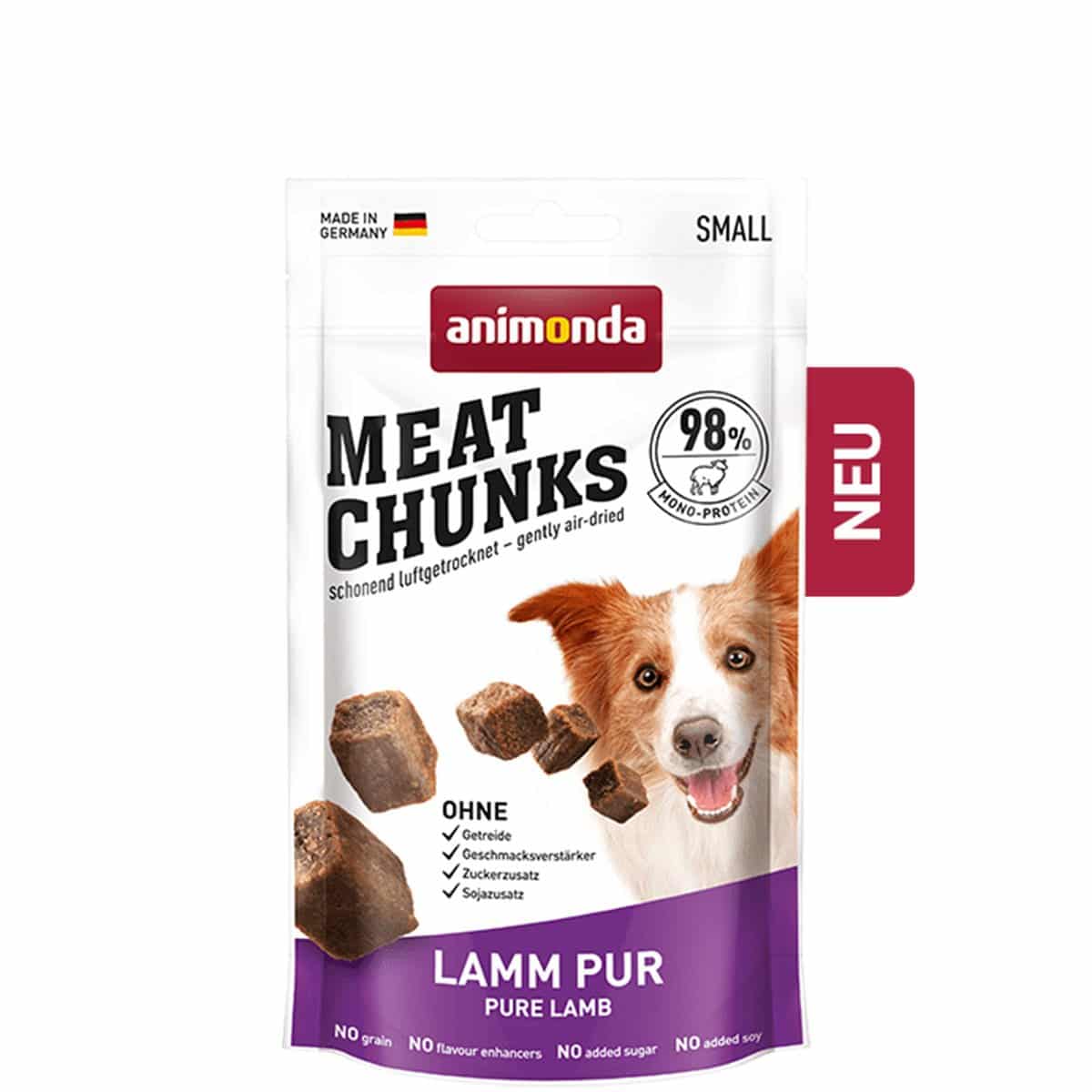 animonda Meat Chunks Adult Lamm pur 8x60g