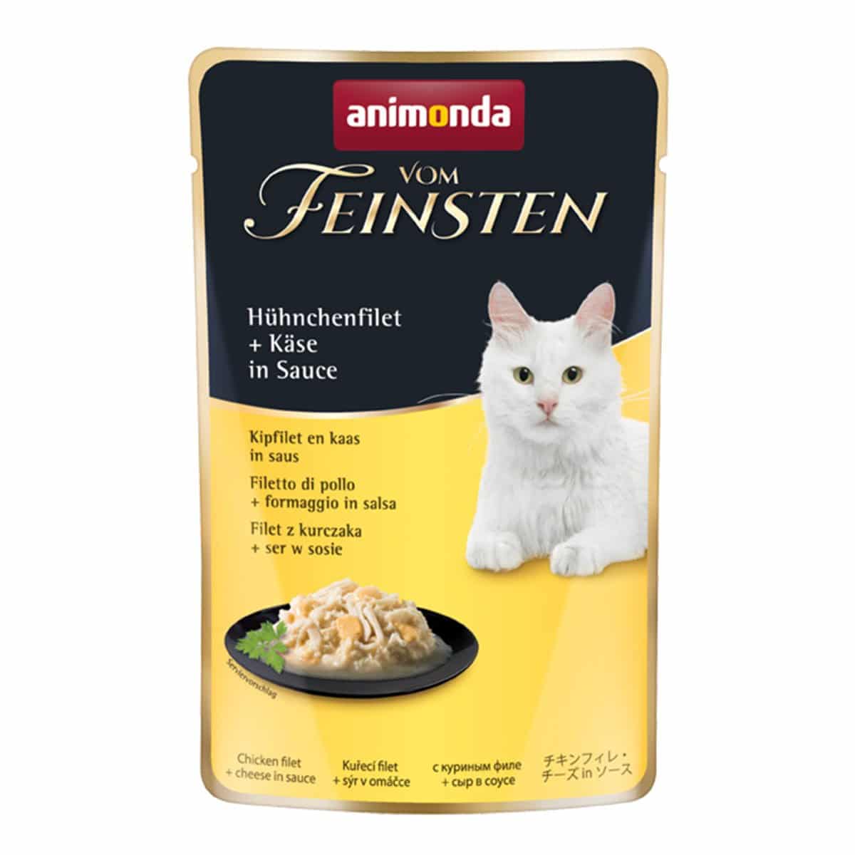 animonda vom Feinsten Hühnchenfilet und Käse in Sauce 18x50g