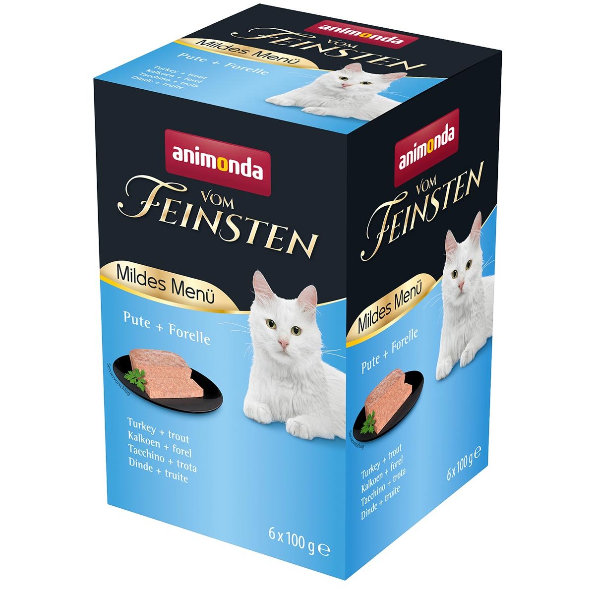 animonda vom Feinsten Adult Mildes Menü Pute + Forelle 6x100g