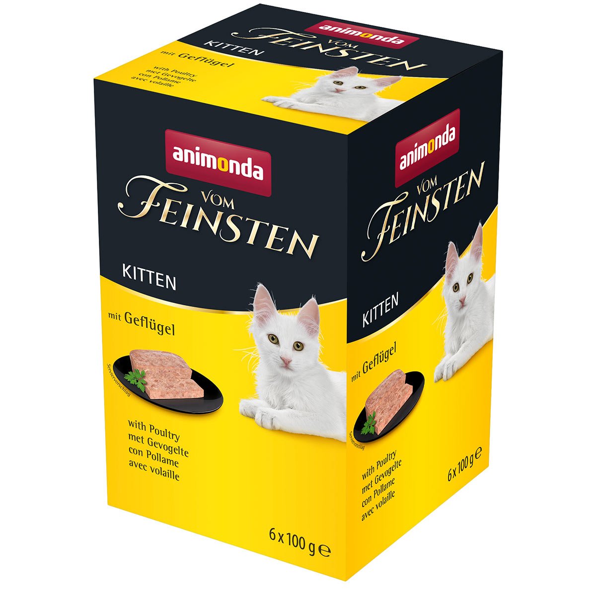 animonda vom Feinsten Kitten mit Geflügel 6x100g