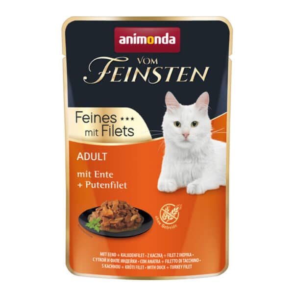 animonda vom Feinsten Adult mit Ente + Putenfilet 18x85g