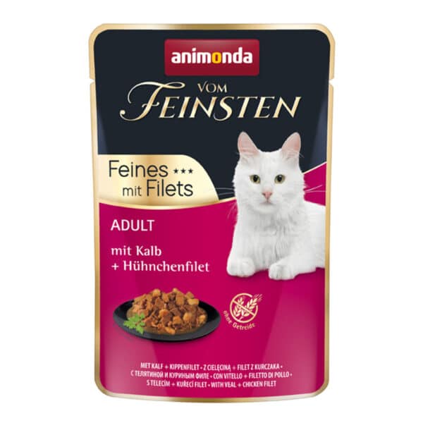 animonda vom Feinsten Adult mit Kalb + Hühnchenfilet 18x85g