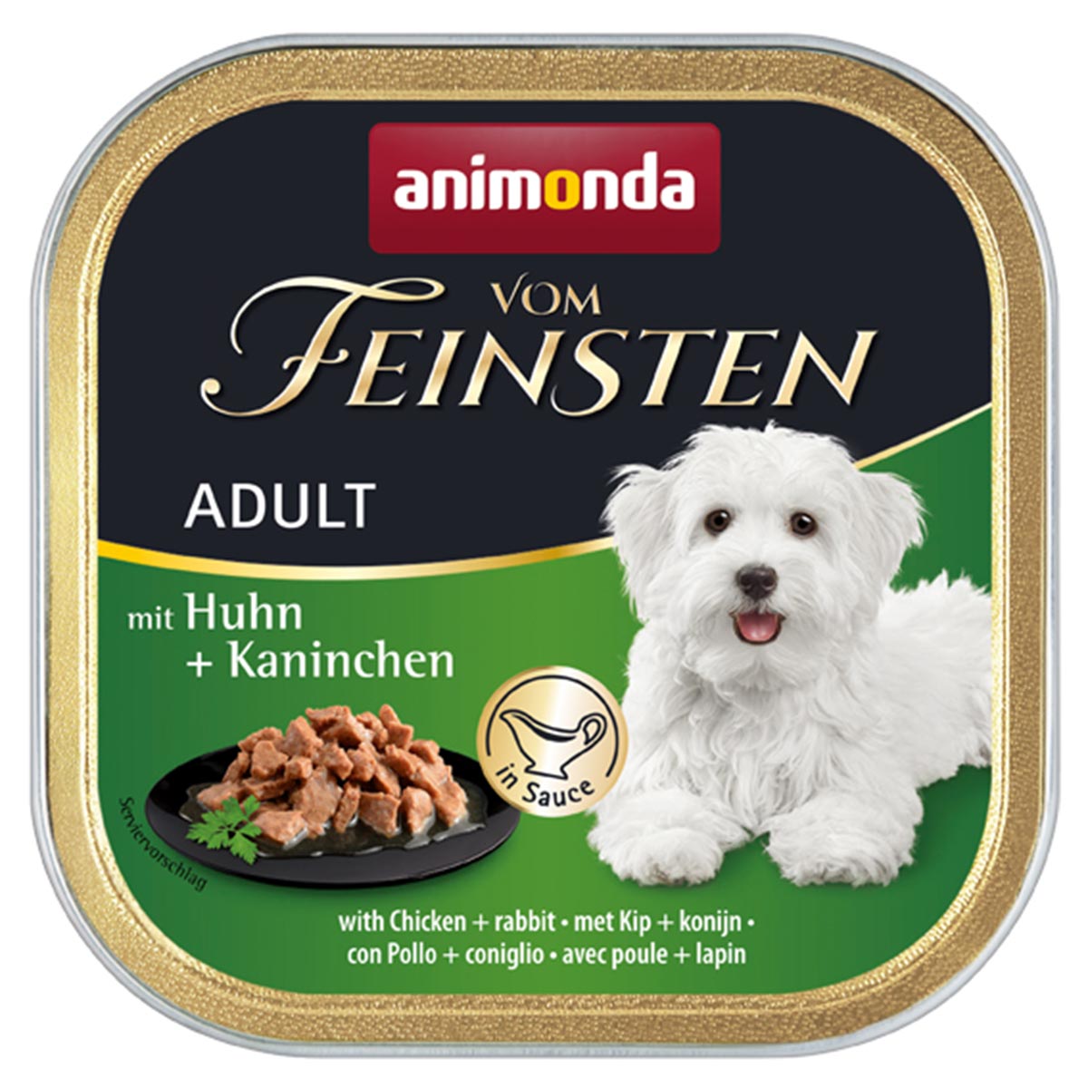 animonda vom Feinsten Adult Huhn & Kaninchen in Sauce 22x150g