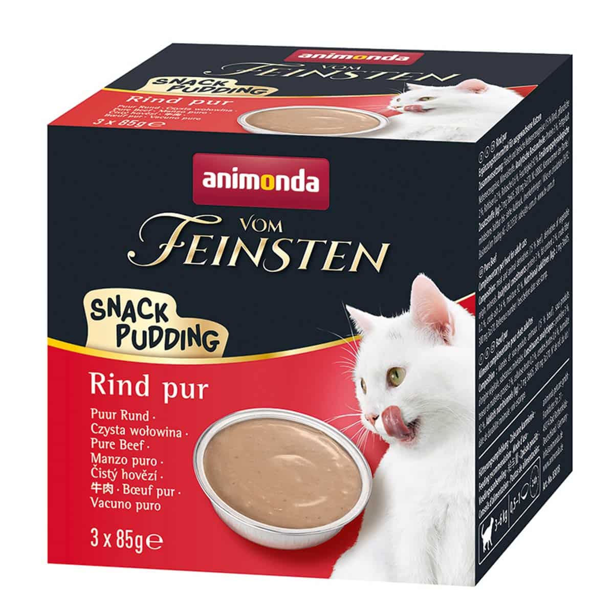 animonda Vom Feinsten Adult Snack-Pudding Rind pur 3x85g