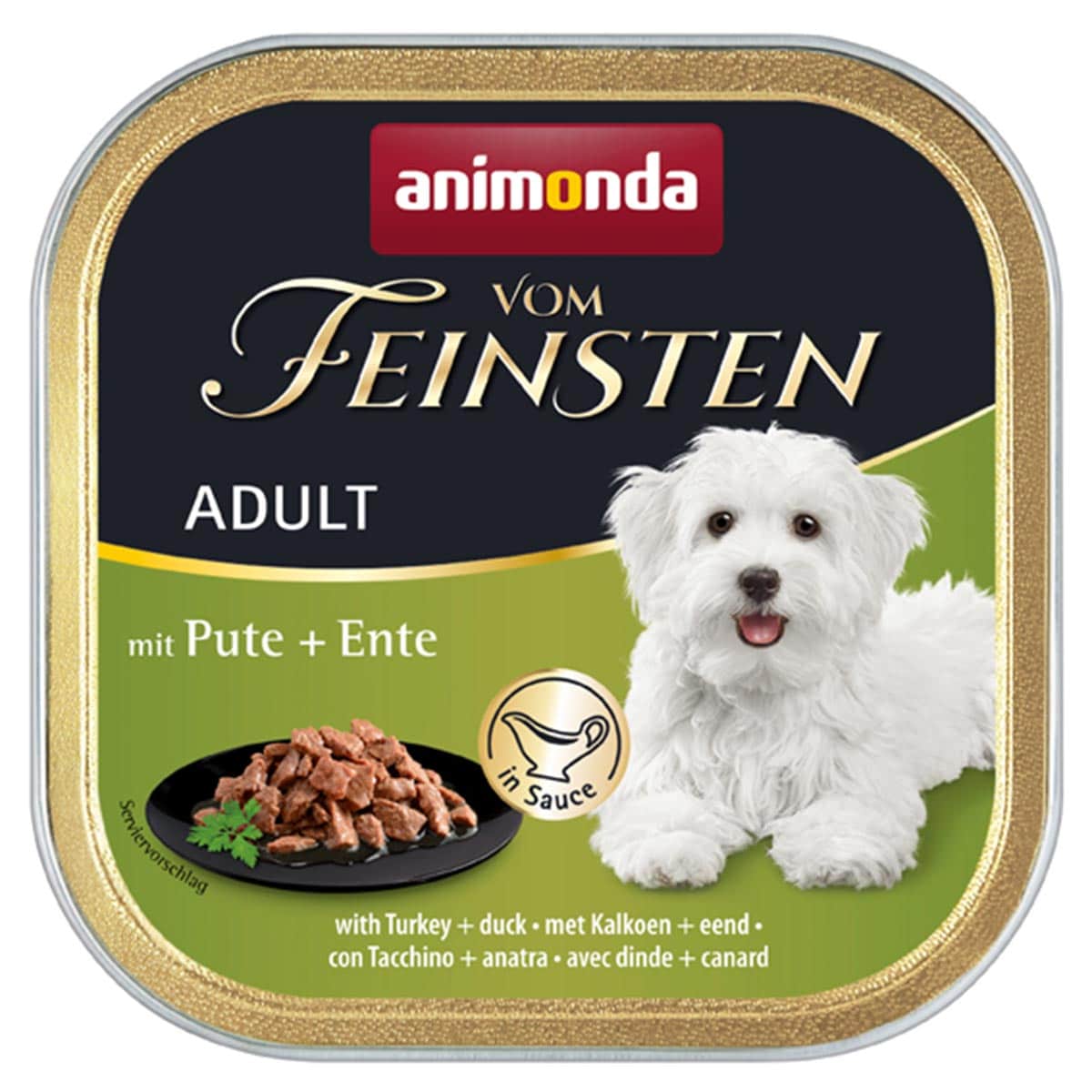 animonda vom Feinsten Adult Pute + Ente in Sauce 22x150g