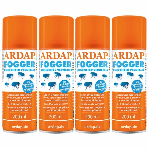 ARDAP Fogger - Ungeziefervernebler 4x200ml