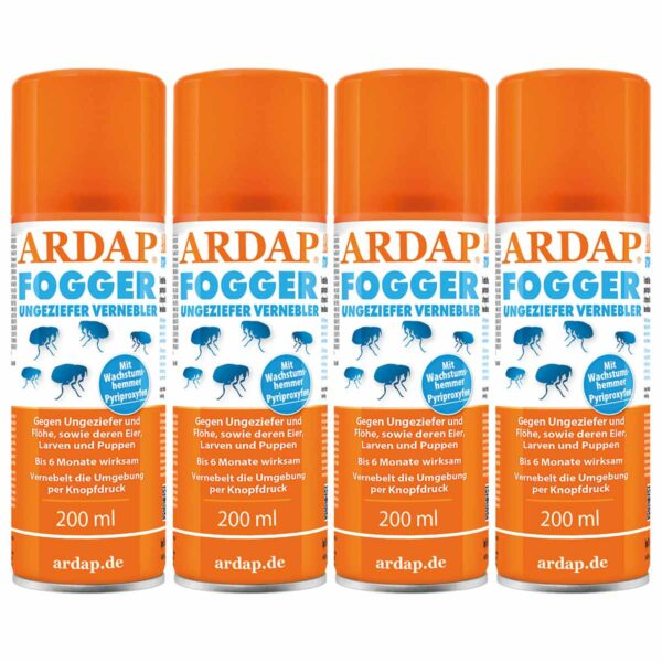 ARDAP Fogger - Ungeziefervernebler 4x200ml