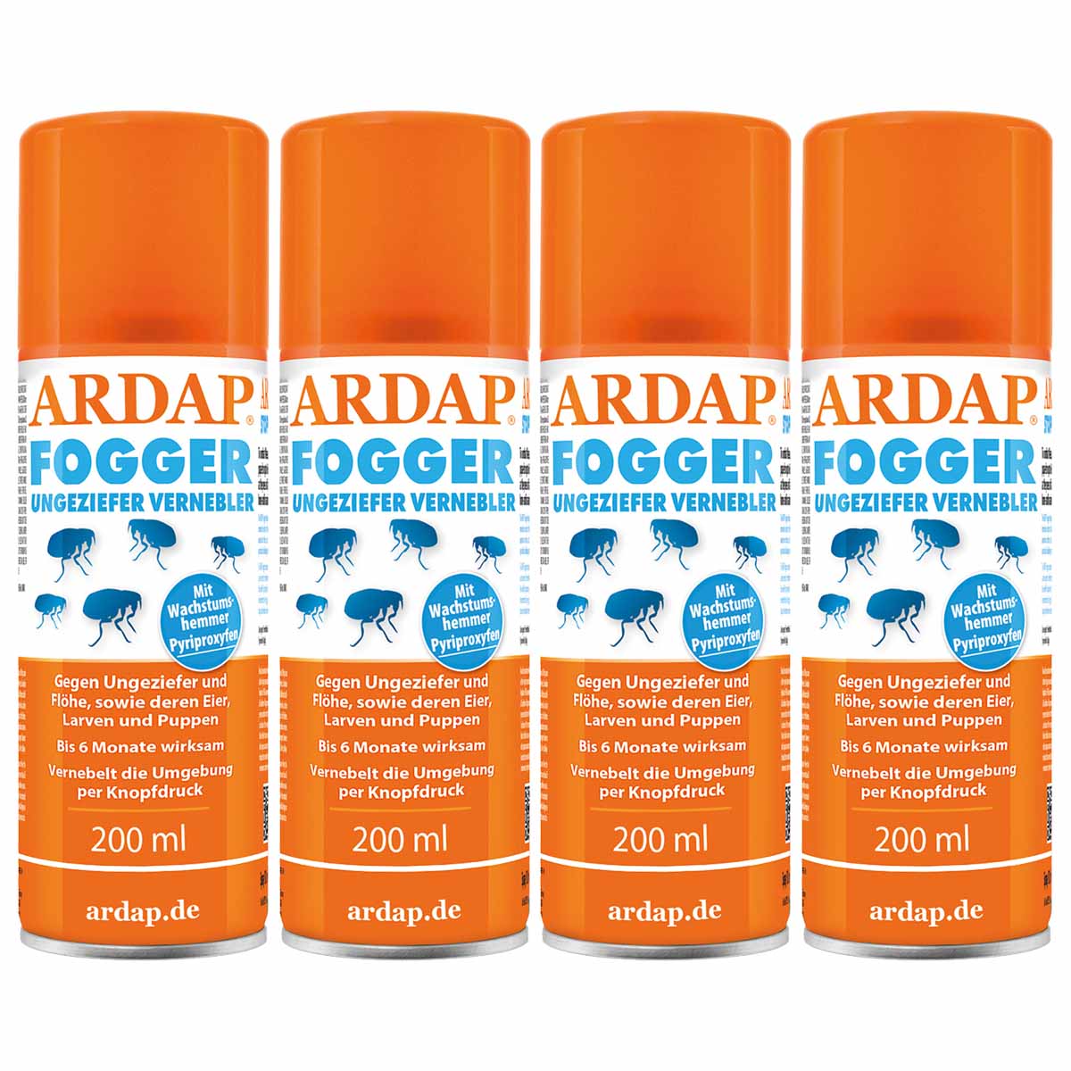 ARDAP Fogger - Ungeziefervernebler 4x200ml