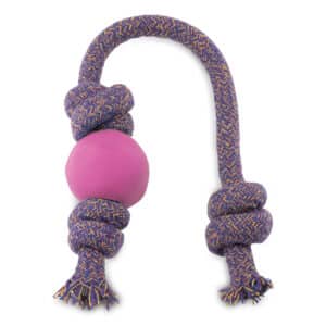 Beco Pets Spielball mit Seil pink S