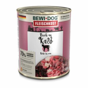 Bewi Dog Hunde-Fleischkost Reich an Kalb 6x800g