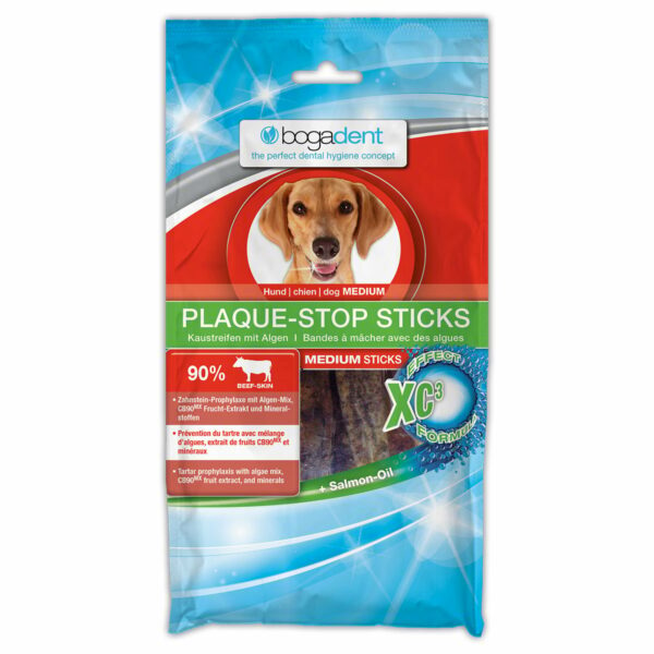 bogadent PLAQUE-STOP STICKS MEDIUM Hund 3x100g